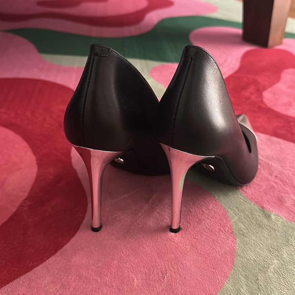 Michael Kors Black and Silver Heels - Picture 5 of 6